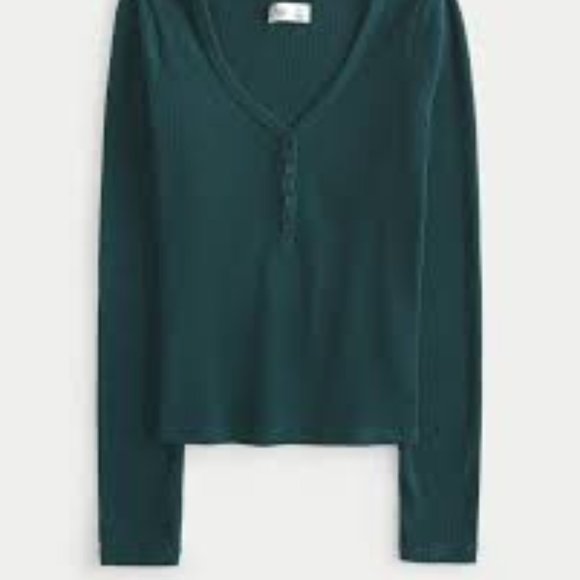 Hollister Women's ribbed seamless fabric henley - Picture 2 of 2